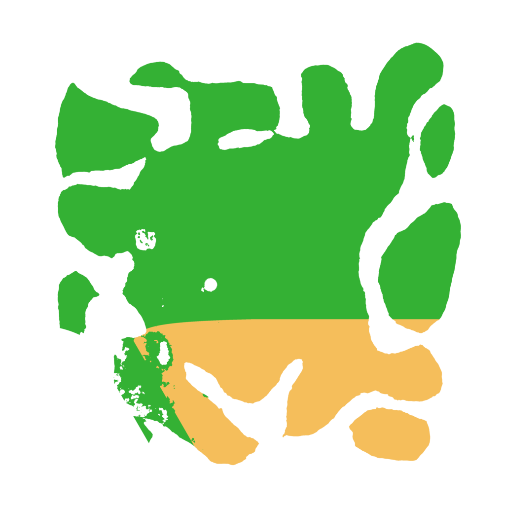 Biome Rust Map: Barren, Size: 3500, Seed: 96465123