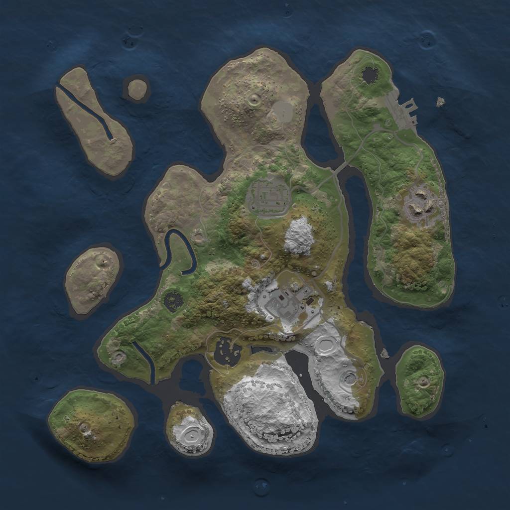 Rust Map: Procedural Map, Size: 2700, Seed: 4001, 11 Monuments