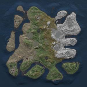 Thumbnail Rust Map: Procedural Map, Size: 3500, Seed: 571, 18 Monuments