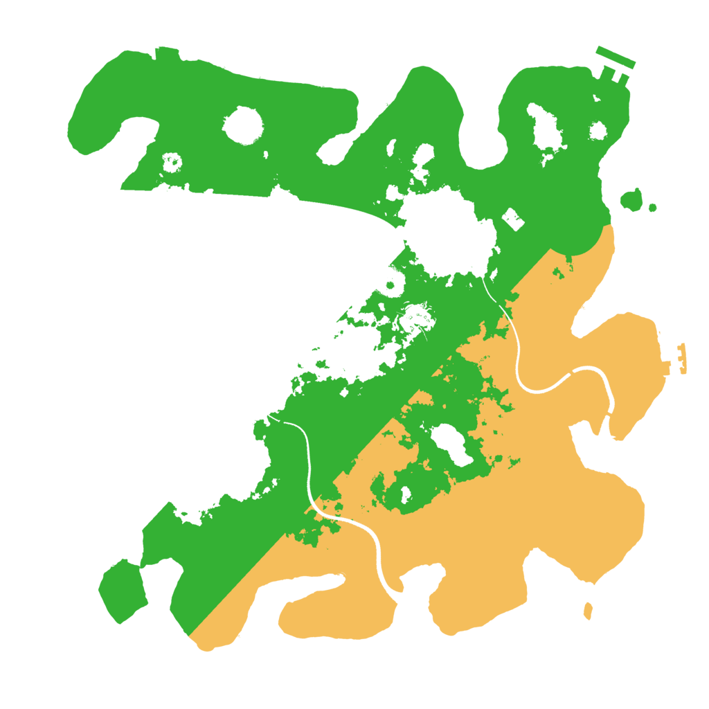 Biome Rust Map: Procedural Map, Size: 3510, Seed: 945470