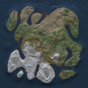 Thumbnail Rust Map: Procedural Map, Size: 3550, Seed: 668388, 19 Monuments