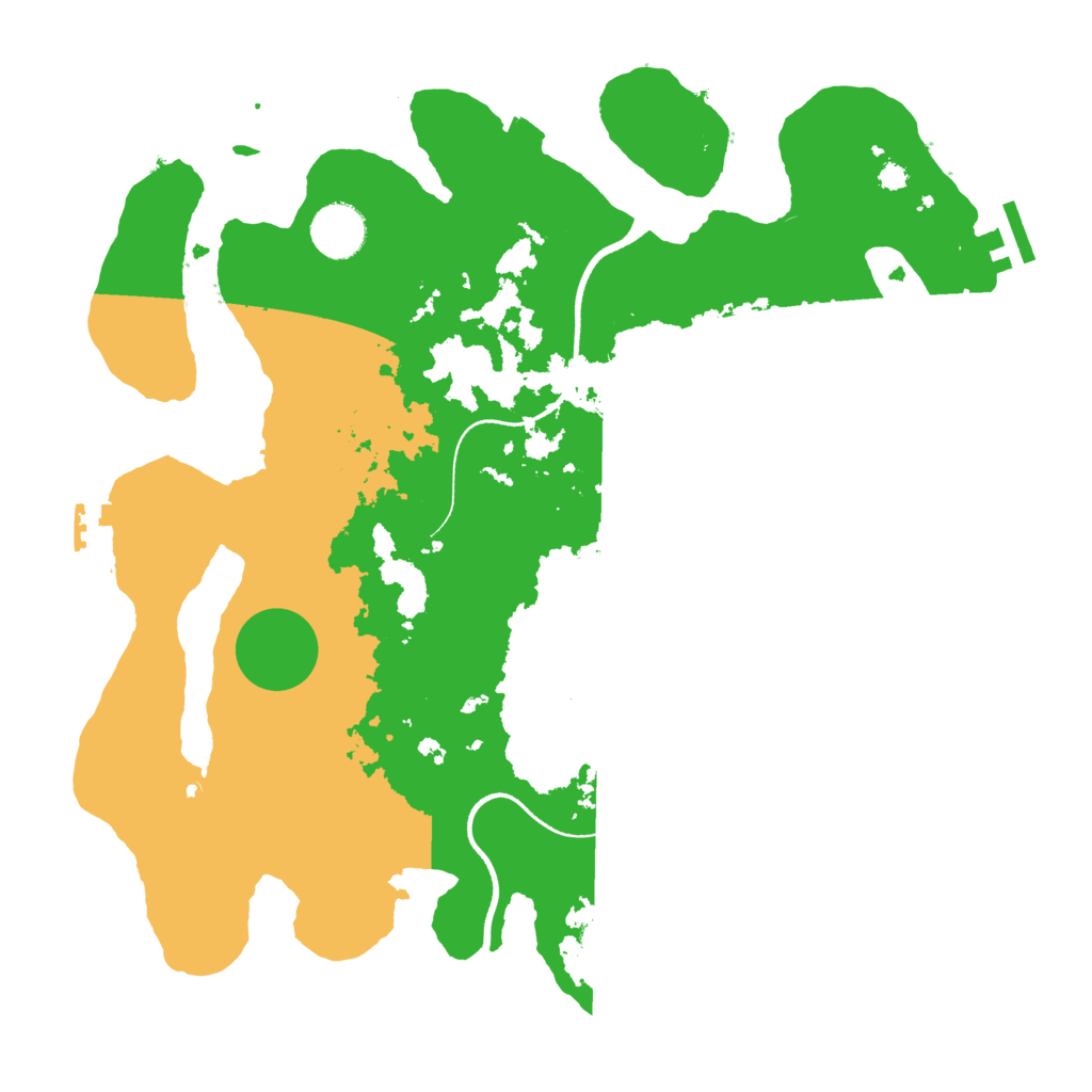 Biome Rust Map: Procedural Map, Size: 3500, Seed: 1100081