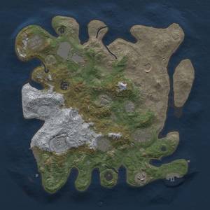 Thumbnail Rust Map: Procedural Map, Size: 3500, Seed: 76, 17 Monuments