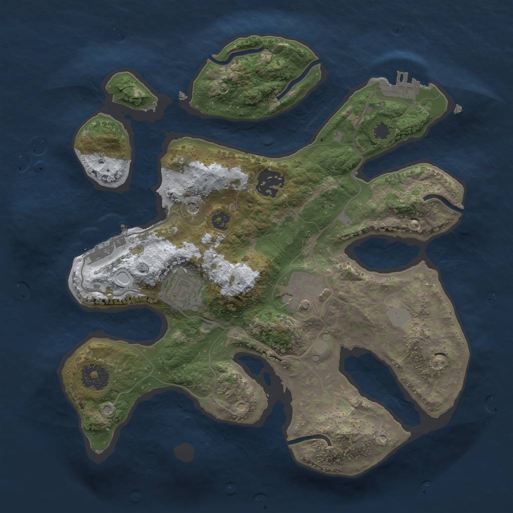 Rust Map: Procedural Map, Size: 2800, Seed: 562523, 11 Monuments