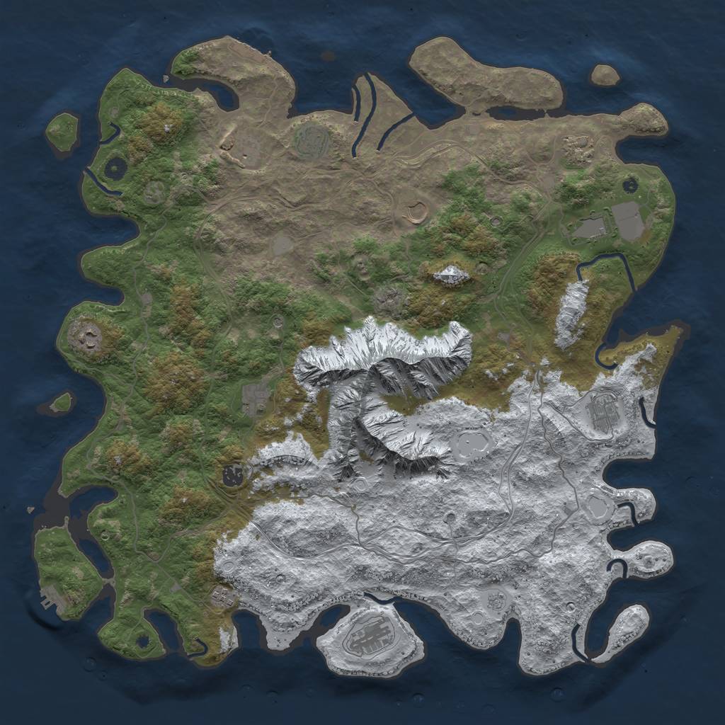 Rust Map: Procedural Map, Size: 5000, Seed: 112555971, 20 Monuments