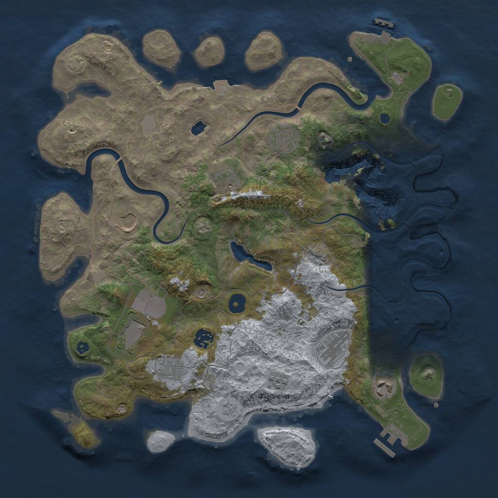Rust Map: Procedural Map, Size: 4000, Seed: 331, 15 Monuments
