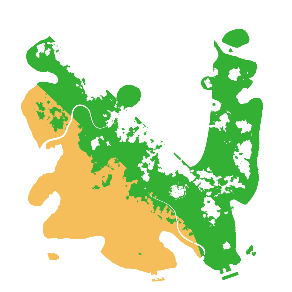 Biome Rust Map: Procedural Map, Size: 3500, Seed: 458965
