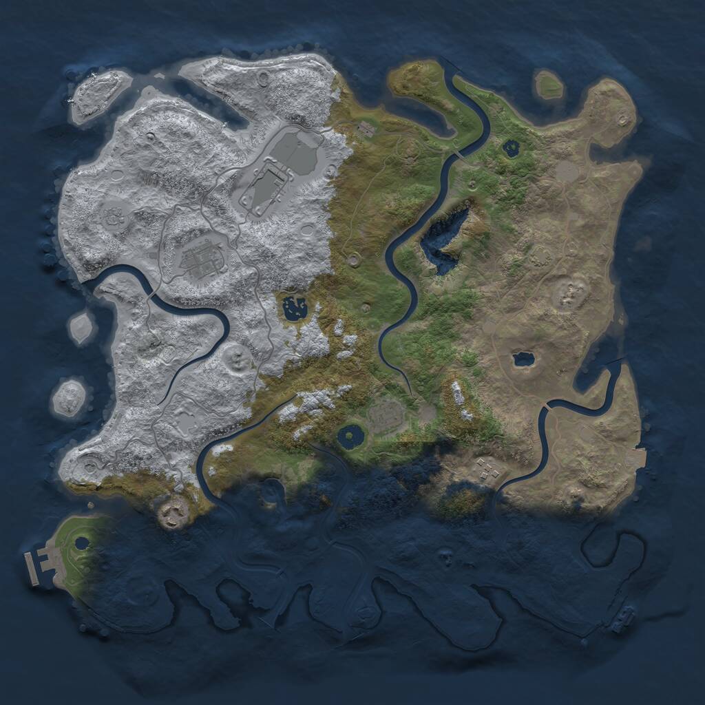 Rust Map: Procedural Map, Size: 4200, Seed: 472051627, 12 Monuments