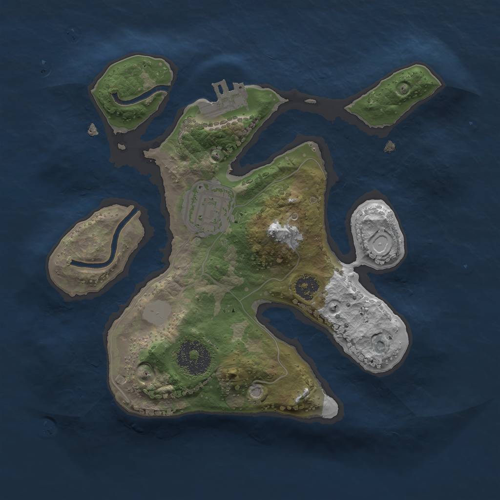 Rust Map: Procedural Map, Size: 2200, Seed: 1042574826, 7 Monuments