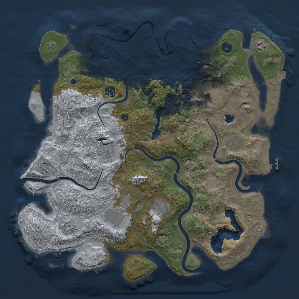 Rust Map: Procedural Map, Size: 4200, Seed: 73691, 15 Monuments