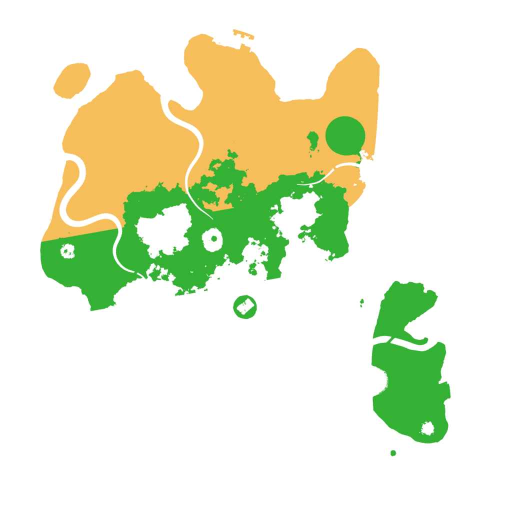 Biome Rust Map: Procedural Map, Size: 3500, Seed: 3725820
