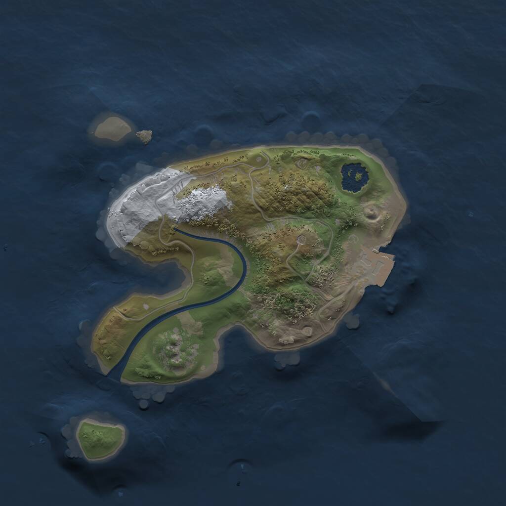 Rust Map: Procedural Map, Size: 1750, Seed: 215678121, 1 Monuments