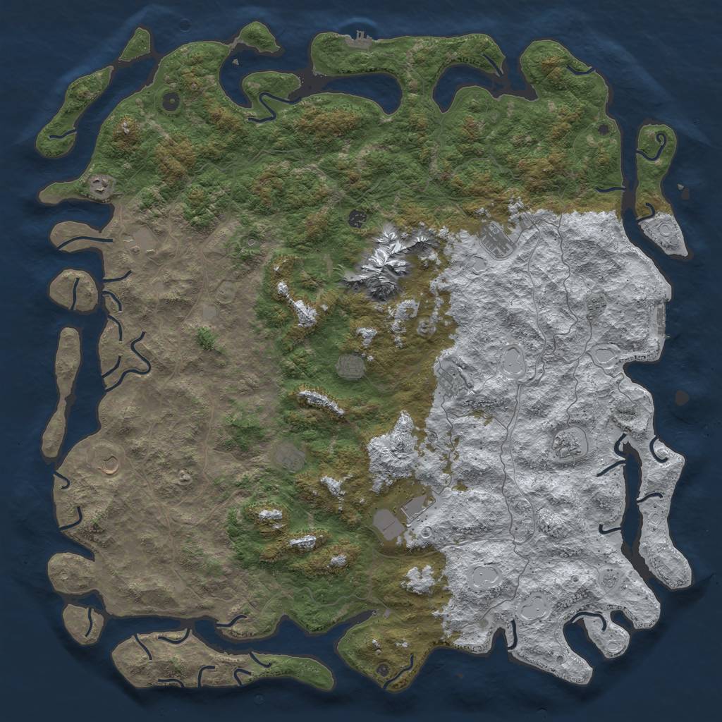 Rust Map: Procedural Map, Size: 6000, Seed: 11513251, 20 Monuments