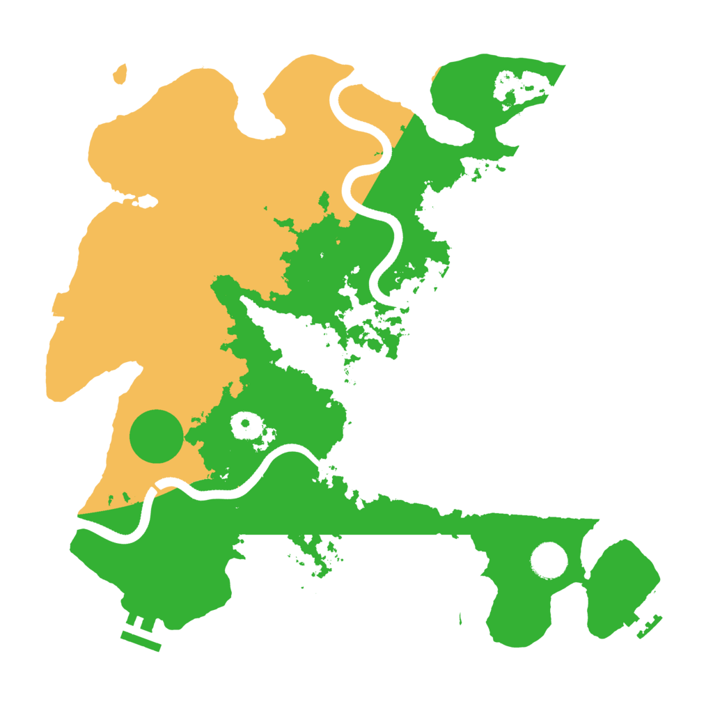 Biome Rust Map: Procedural Map, Size: 3500, Seed: 1101632