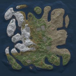 Thumbnail Rust Map: Procedural Map, Size: 4000, Seed: 86183952, 18 Monuments