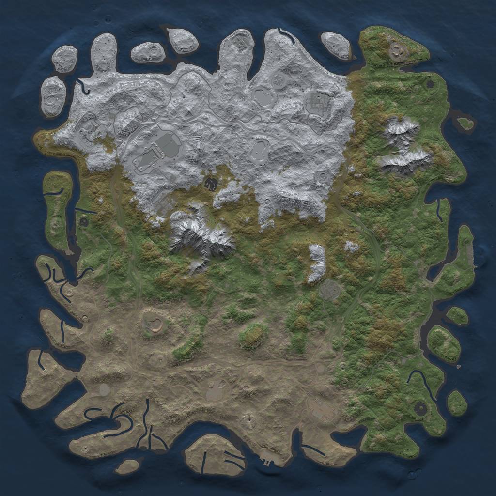Rust Map: Procedural Map, Size: 5550, Seed: 150, 20 Monuments