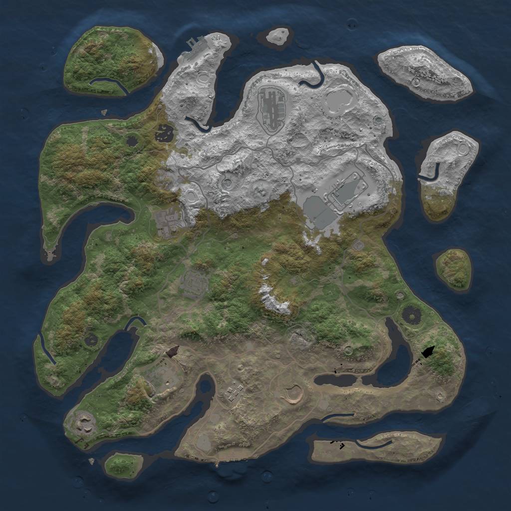 Rust Map: Procedural Map, Size: 4025, Seed: 30012022, 17 Monuments