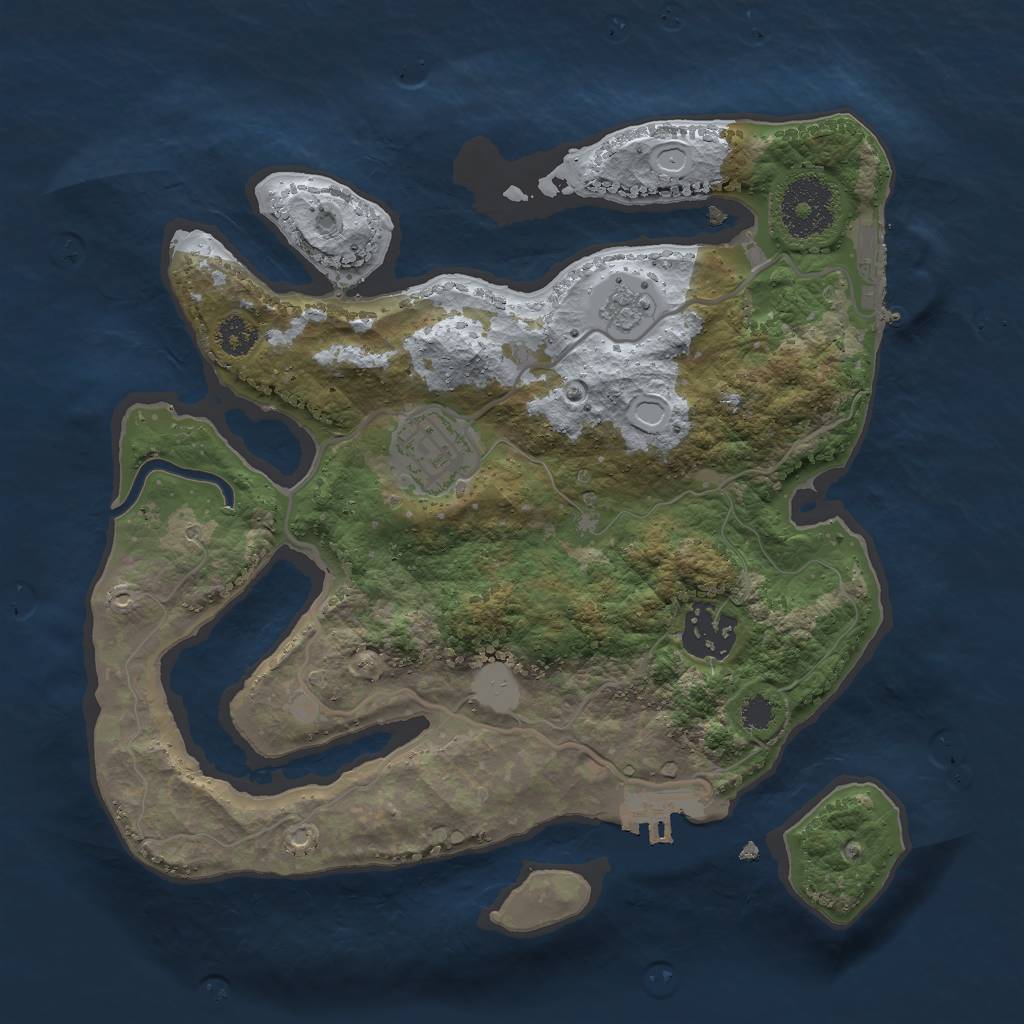 Rust Map: Procedural Map, Size: 2700, Seed: 150, 10 Monuments