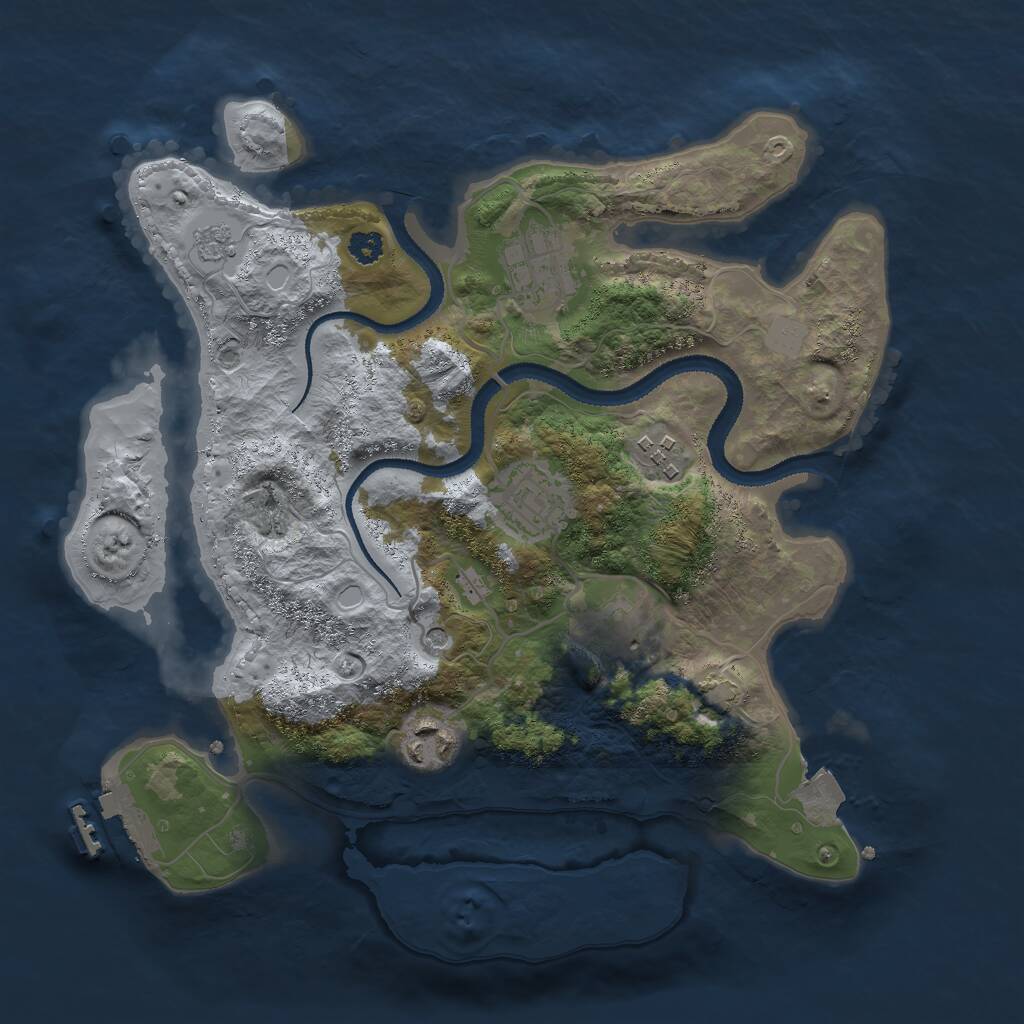 Rust Map: Procedural Map, Size: 3000, Seed: 181106, 10 Monuments