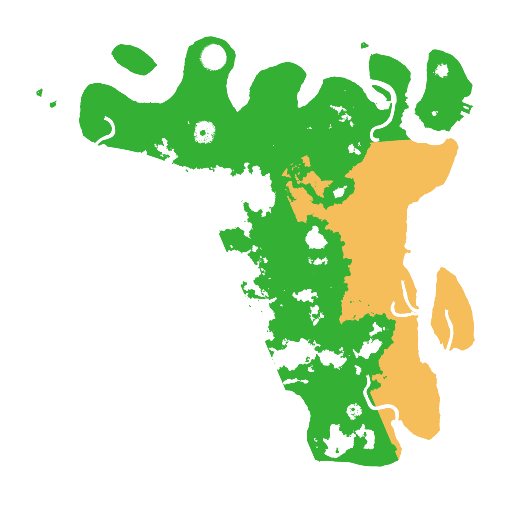 Biome Rust Map: Procedural Map, Size: 3500, Seed: 32458