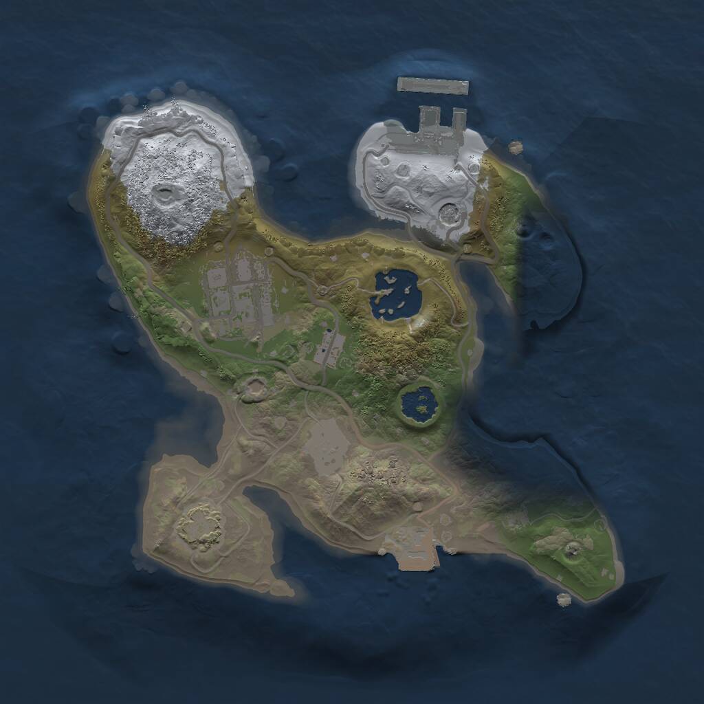 Rust Map: Procedural Map, Size: 2000, Seed: 651561, 6 Monuments