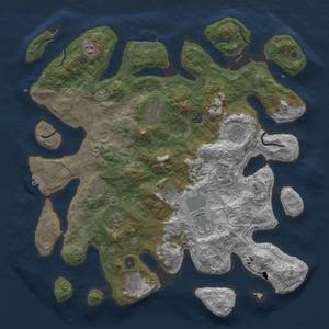 Thumbnail Rust Map: Procedural Map, Size: 4500, Seed: 44, 19 Monuments