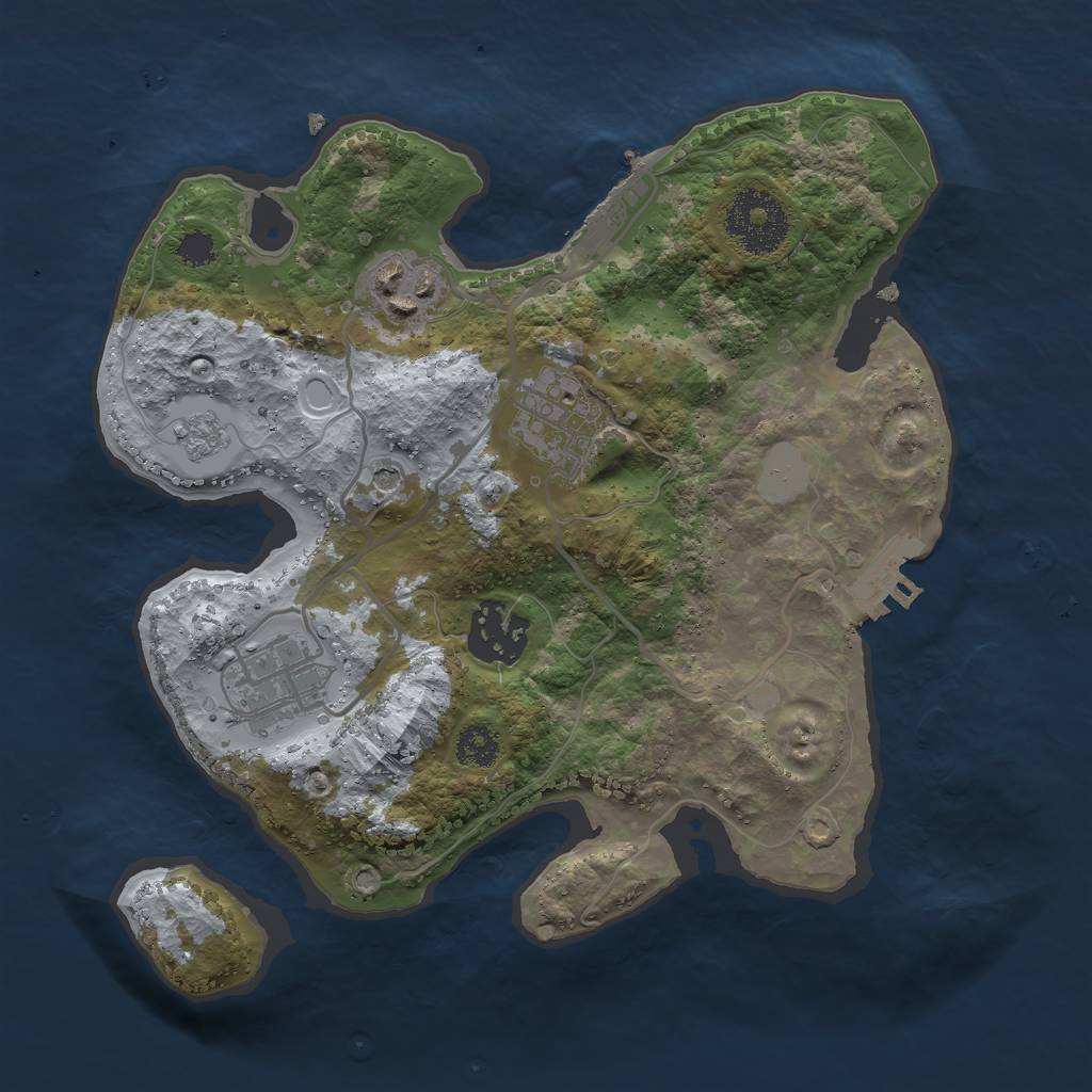 Rust Map: Procedural Map, Size: 2600, Seed: 125, 13 Monuments