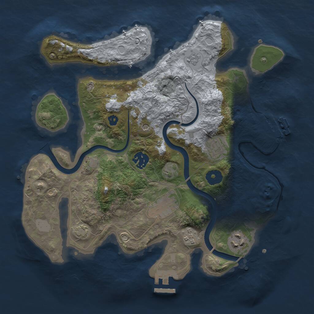 Rust Map: Procedural Map, Size: 3000, Seed: 604700004, 11 Monuments