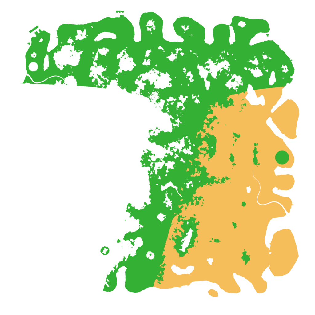 Biome Rust Map: Procedural Map, Size: 6000, Seed: 79443259