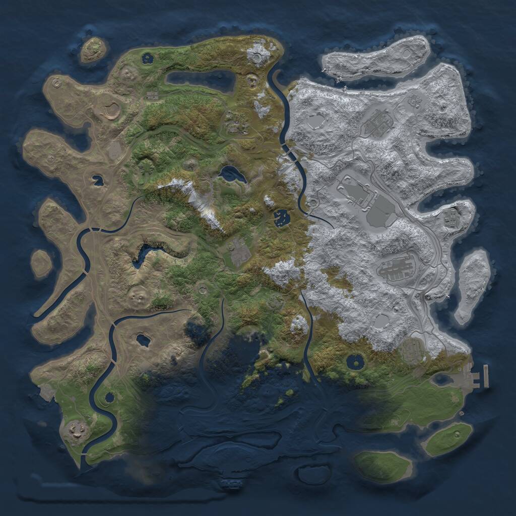 Rust Map: Procedural Map, Size: 4500, Seed: 1772581052, 17 Monuments