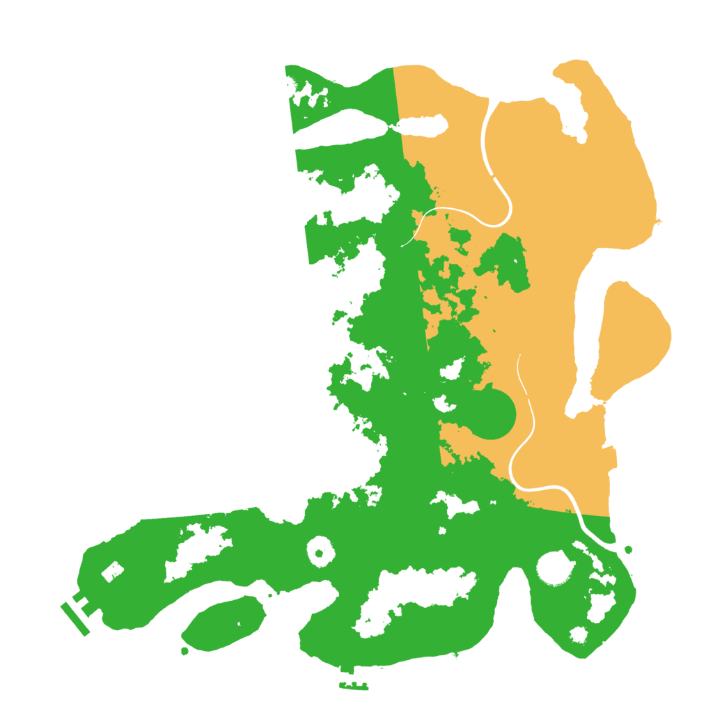 Biome Rust Map: Procedural Map, Size: 3700, Seed: 6343679