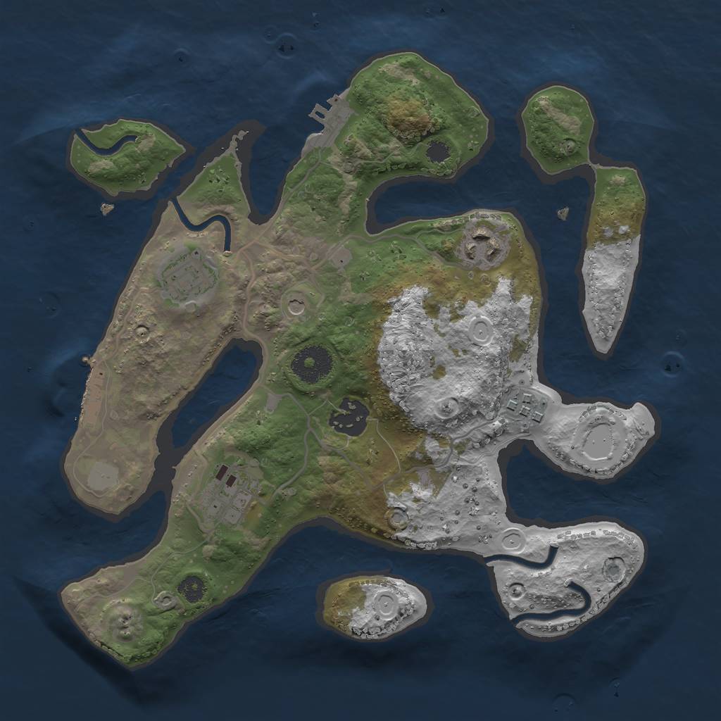 Rust Map: Procedural Map, Size: 2860, Seed: 14005, 13 Monuments