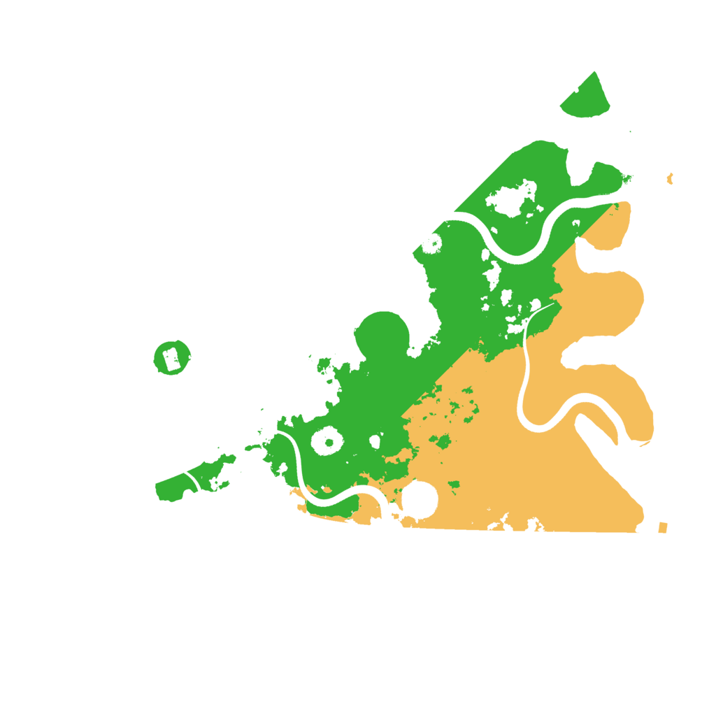 Biome Rust Map: Procedural Map, Size: 3600, Seed: 10101001