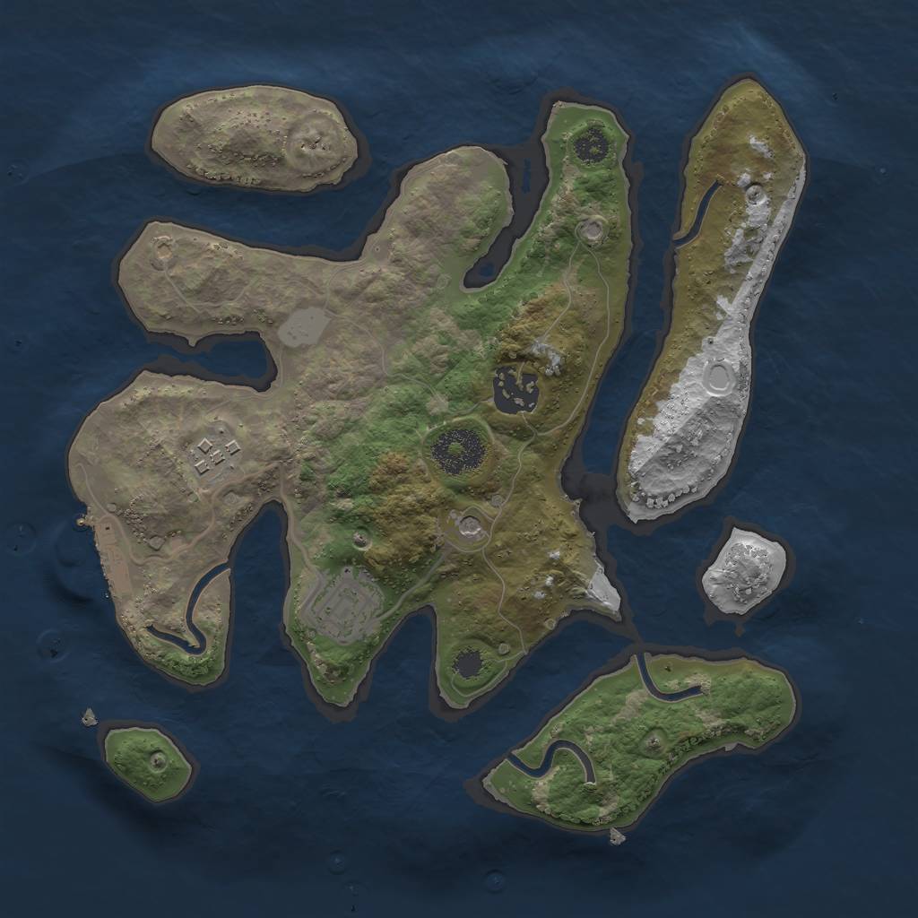 Rust Map: Procedural Map, Size: 2800, Seed: 92799253, 10 Monuments
