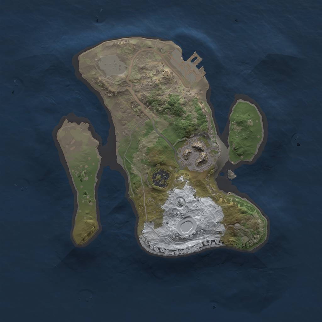 Rust Map: Procedural Map, Size: 1800, Seed: 2533, 7 Monuments