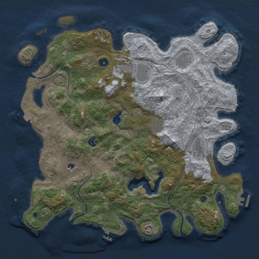 Rust Map: Procedural Map, Size: 4250, Seed: 1741234, 14 Monuments