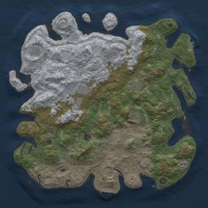 Thumbnail Rust Map: Procedural Map, Size: 4500, Seed: 7777, 19 Monuments