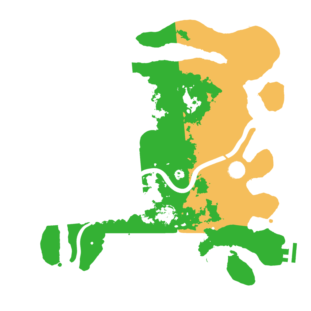 Biome Rust Map: Procedural Map, Size: 3200, Seed: 128310841