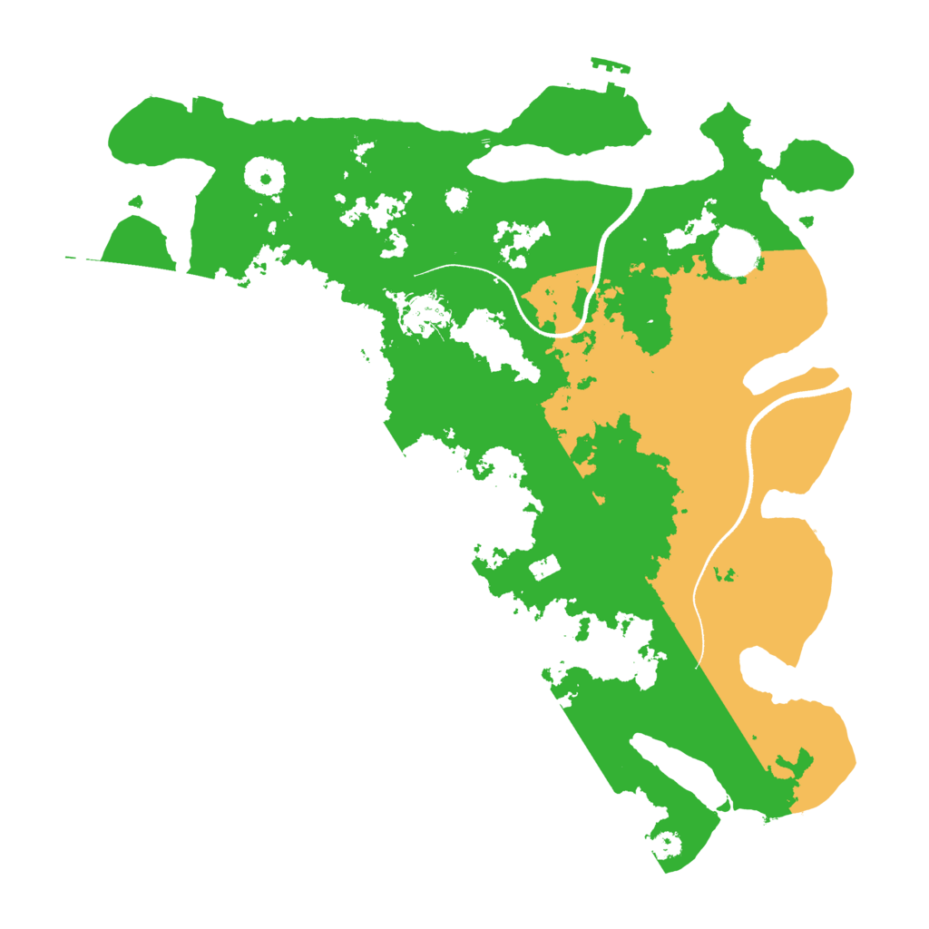 Biome Rust Map: Procedural Map, Size: 3500, Seed: 1542
