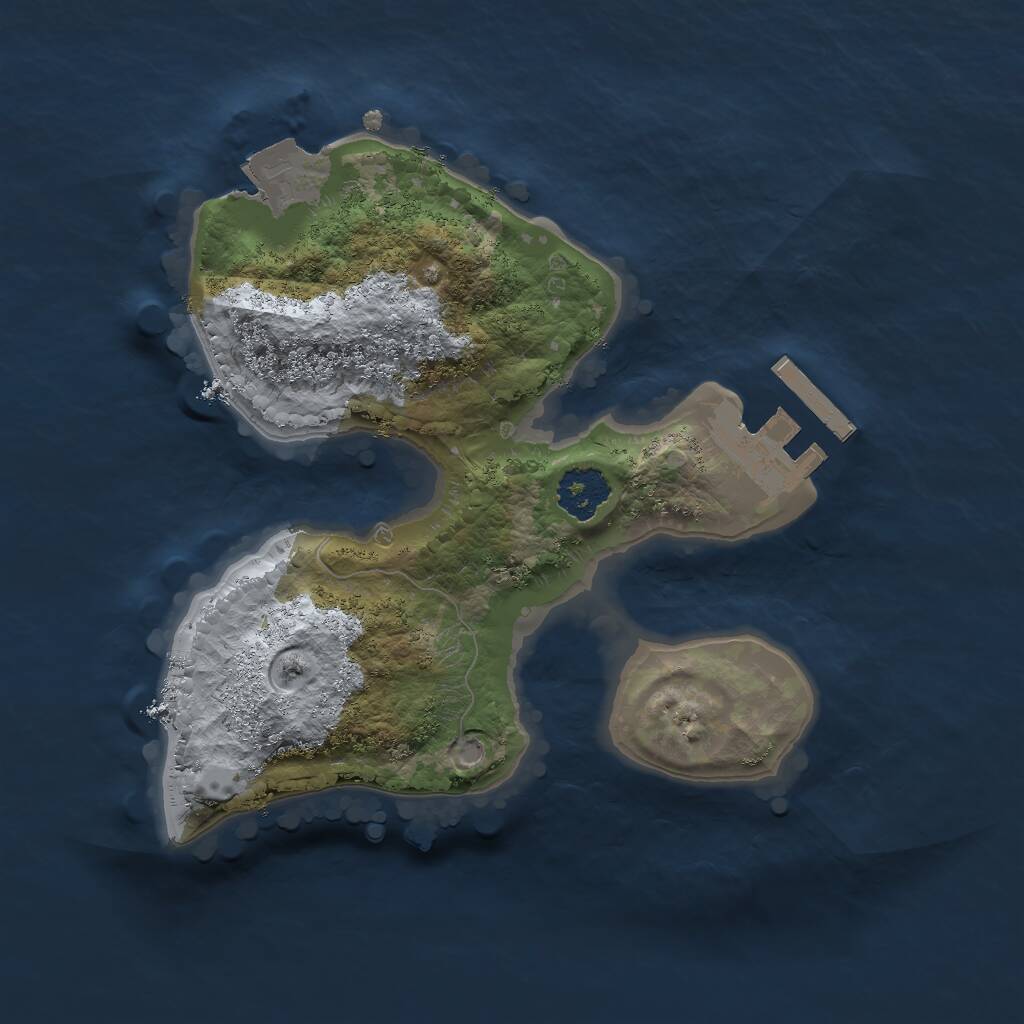 Rust Map: Procedural Map, Size: 2000, Seed: 66, 2 Monuments