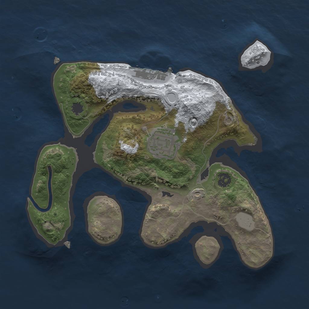 Rust Map: Procedural Map, Size: 2250, Seed: 901551728, 7 Monuments
