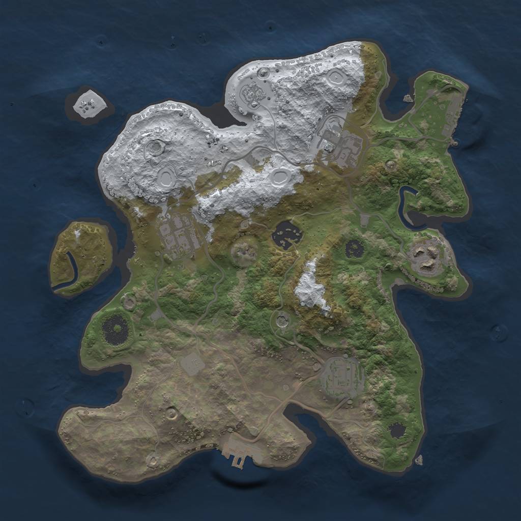 Rust Map: Procedural Map, Size: 2800, Seed: 86, 14 Monuments