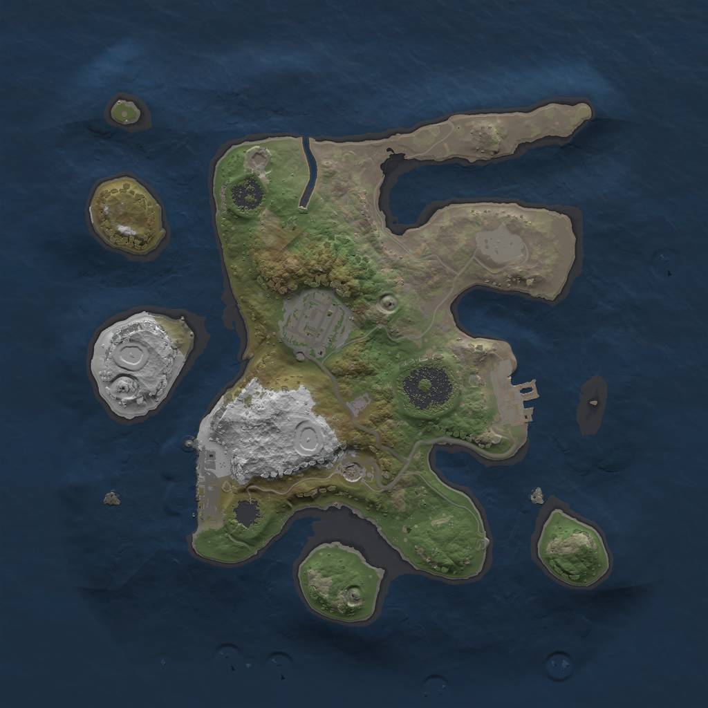 Rust Map: Procedural Map, Size: 2350, Seed: 2434847, 9 Monuments
