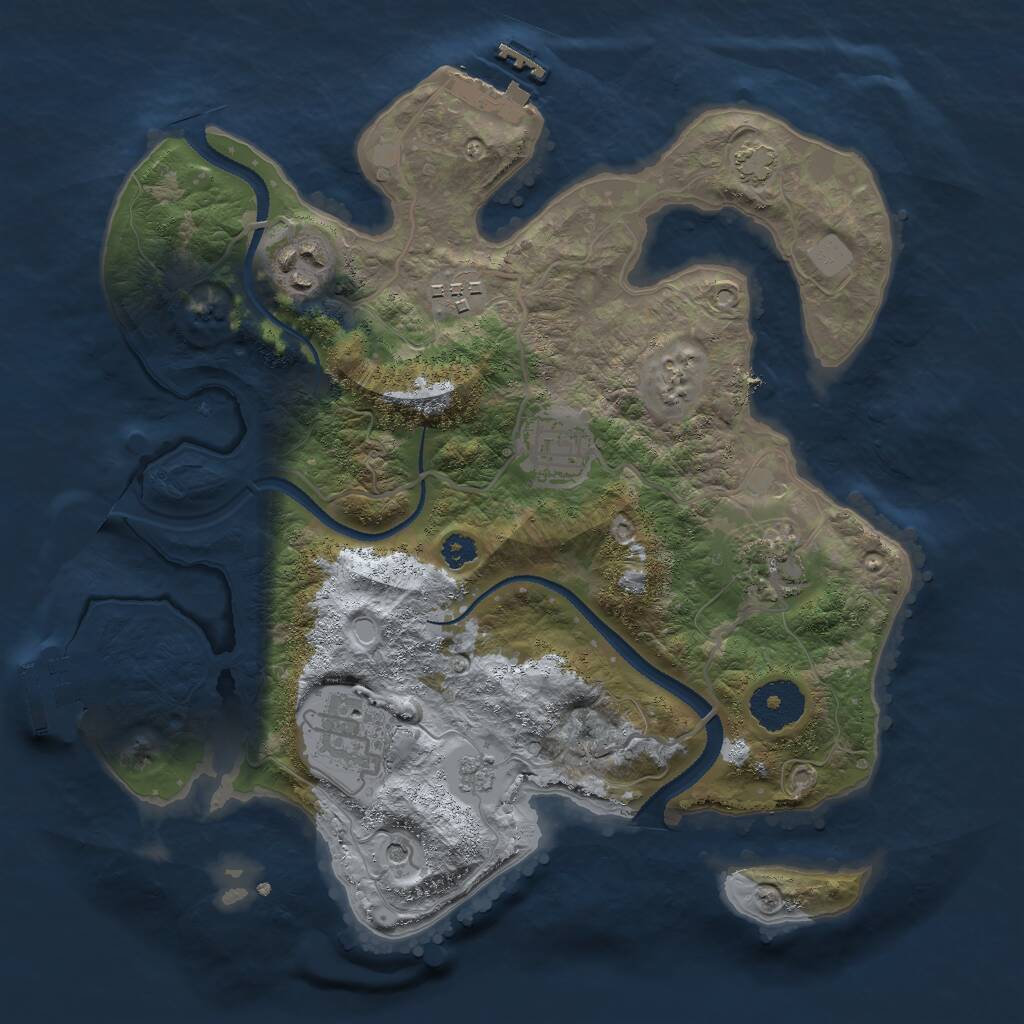 Rust Map: Procedural Map, Size: 3000, Seed: 317048233, 11 Monuments