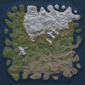 Thumbnail Rust Map: Procedural Map, Size: 5650, Seed: 1, 20 Monuments