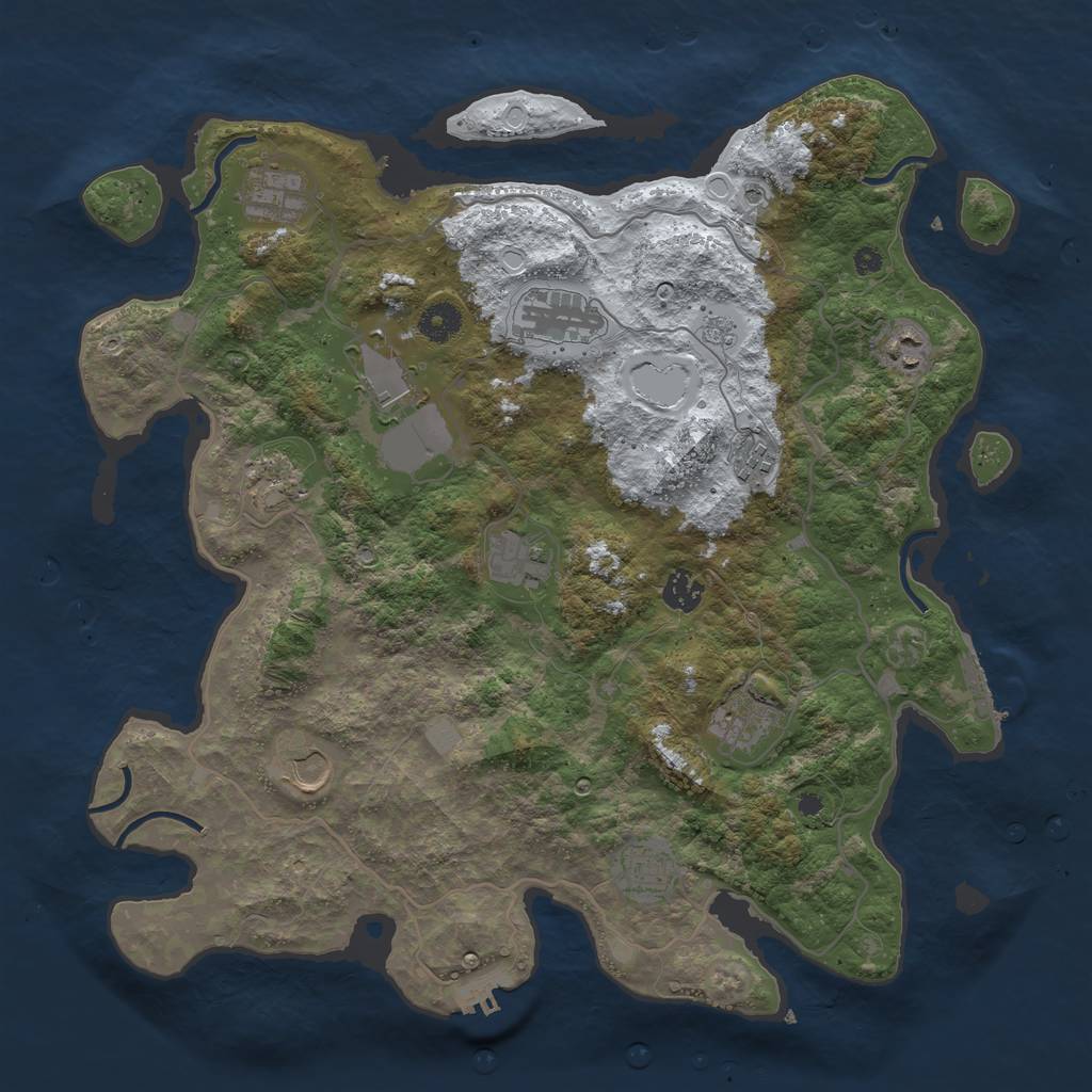 Rust Map: Procedural Map, Size: 4000, Seed: 11452, 20 Monuments