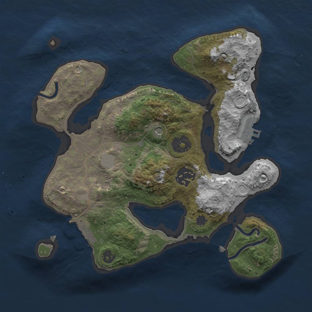 Rust Map: Procedural Map, Size: 2500, Seed: 29, 9 Monuments