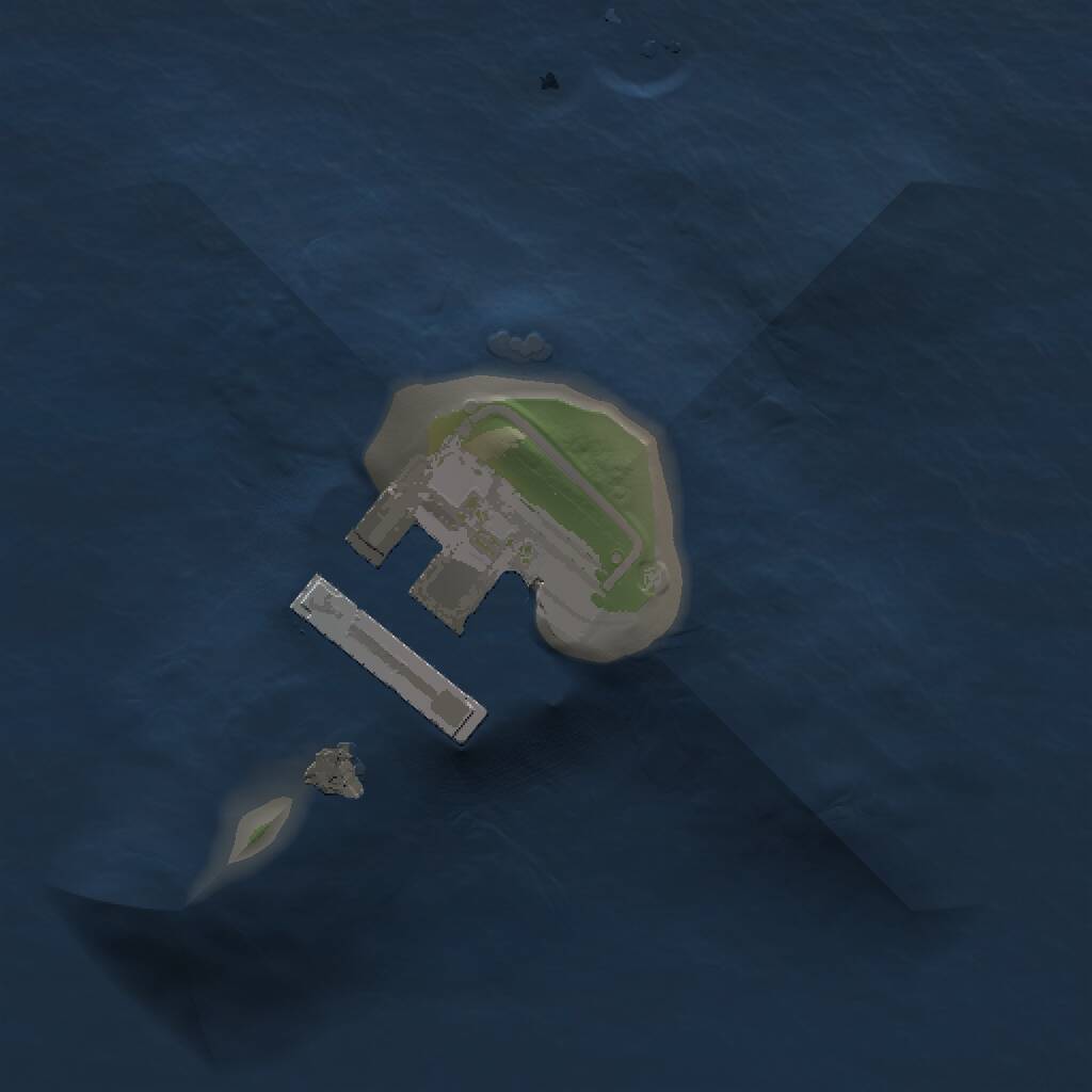 Rust Map: Procedural Map, Size: 1000, Seed: 554432, 2 Monuments