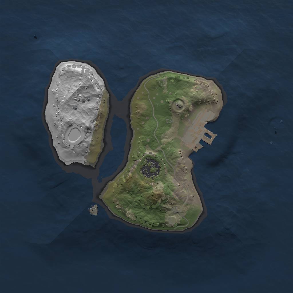 Rust Map: Procedural Map, Size: 1500, Seed: 550005649, 5 Monuments