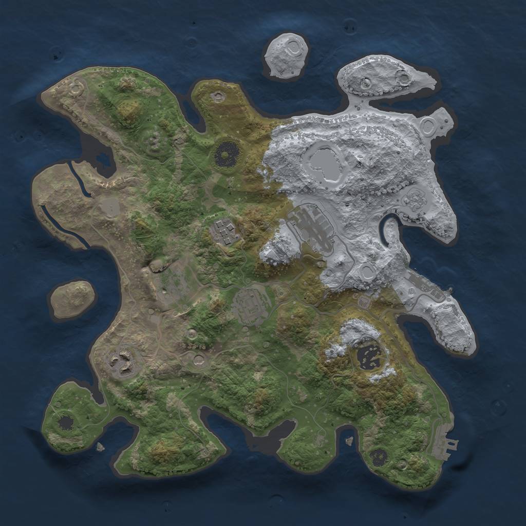 Rust Map: Procedural Map, Size: 3100, Seed: 37097931, 13 Monuments